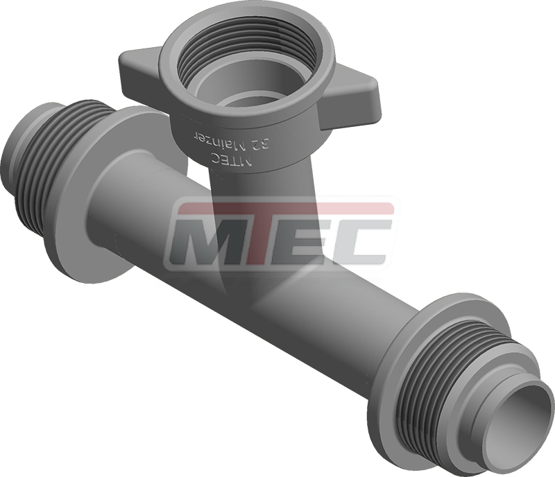 T-Stück mit Weingewinde 2x Vater 1x Mutter