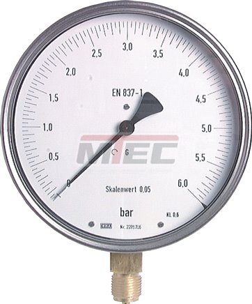 Vertical Precision Manometer Ø 160 mm Stainless Steel