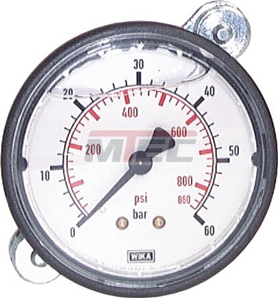 Glyzerin-Einbaumanometer mit Kunststoff-Frontring Ø 63mm