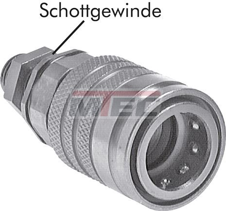 Schott-Steck-Kupplungen mit Rohranschluss DIN 2353