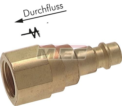 Kupplungsstecker mit Rückschlagventil NW 7,2 IG