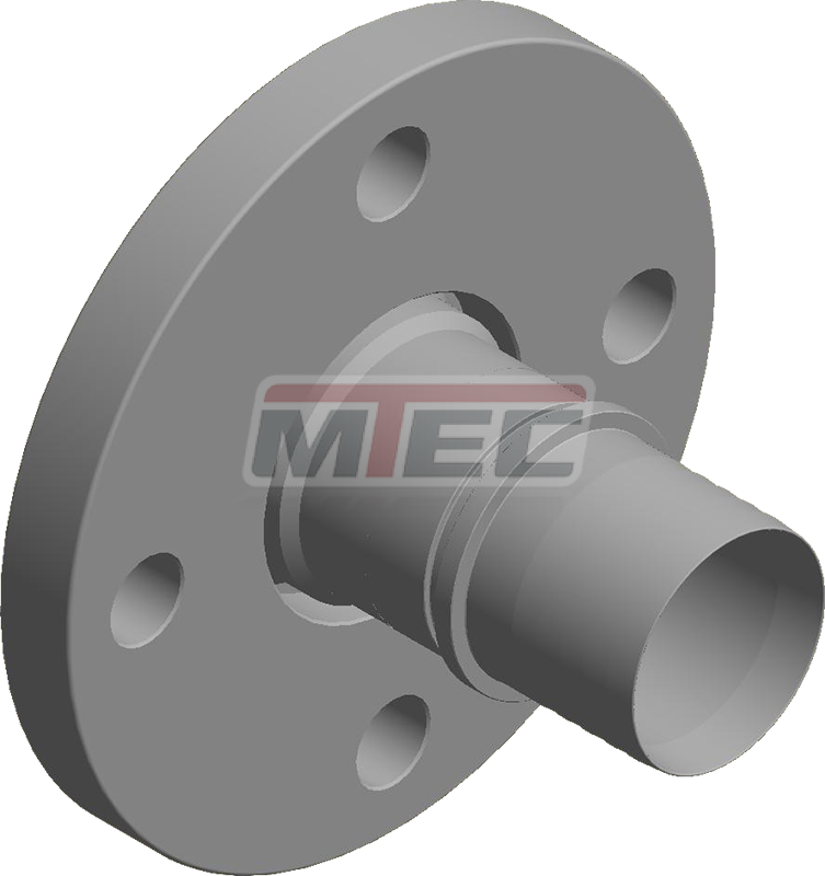 Flansch mit Sicherheits-Rillentülle (drehbar)