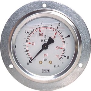 Glyzerin-Einbau-Manometer für Schalttafeleinbau