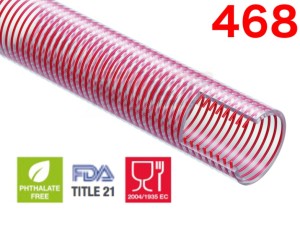 468 PVC- Roter-Spiral-Schlauch (FDA)