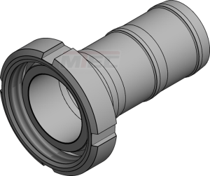 Schlauchtülle 2/3 mit Milchgewinde (Mutterteil) massive Ausführung