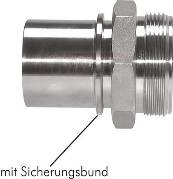 Gewindetülle, EN14420-5 G 3/4" -19mm, 1.4401