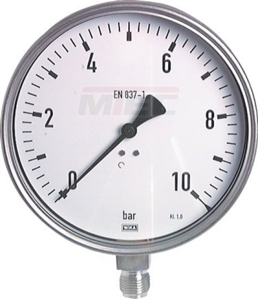 Chemie-Manometer senkrecht, 160mm, 0 - 6 bar