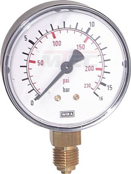 Manometer senkrecht (KU/Ms), 50mm, 0 - 25 bar, G 1/4"