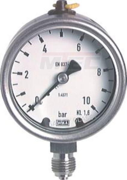 Chemie-Manometer senkrecht, 63mm, 0 - 4 bar