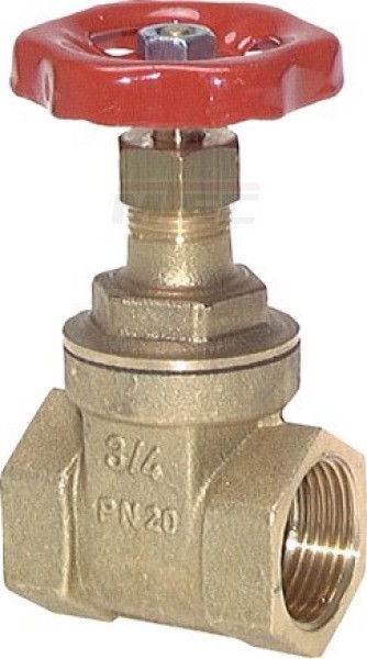 Muffen-Absperrschieber, Messing, G 2 1/2", PN 20