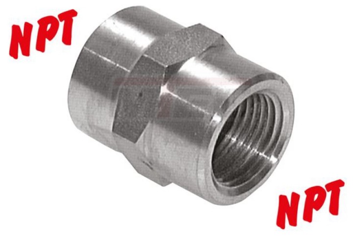 Hochdruck-Muffe NPT 1/4"-NPT 1/4", V4A