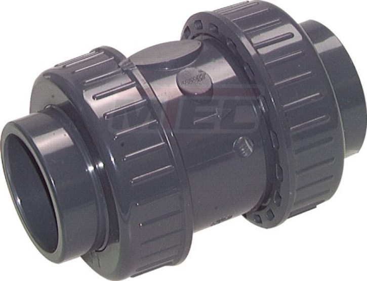 Klebemuffen-Rückschlagventil, PVC-U / FPM, 40mm