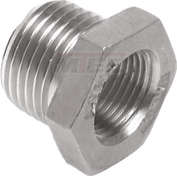 Reduziernippel R 3/8"(AG)-Rp 1/8"(IG), 16 bar 1.4408