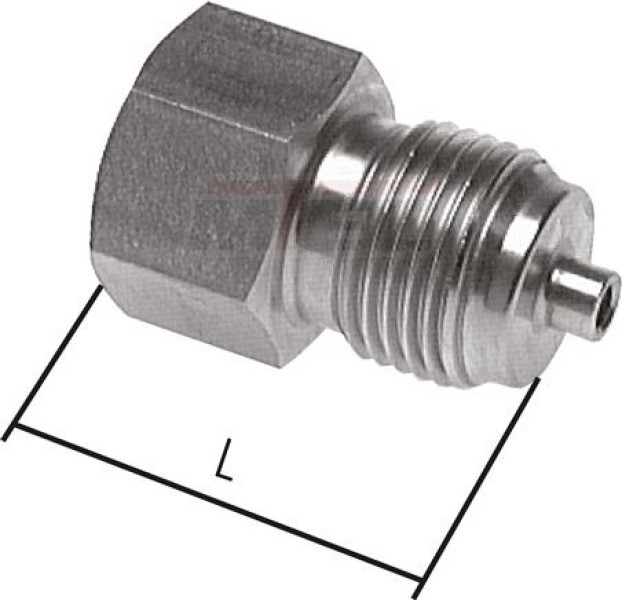Manom.-Reduzierung G 1/4"(AG)- M 12 x 1,5(IG). 1.4571, 28mm