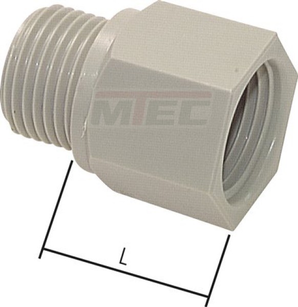 Gewindeverlängerung G 1/2"- 23mm, PP