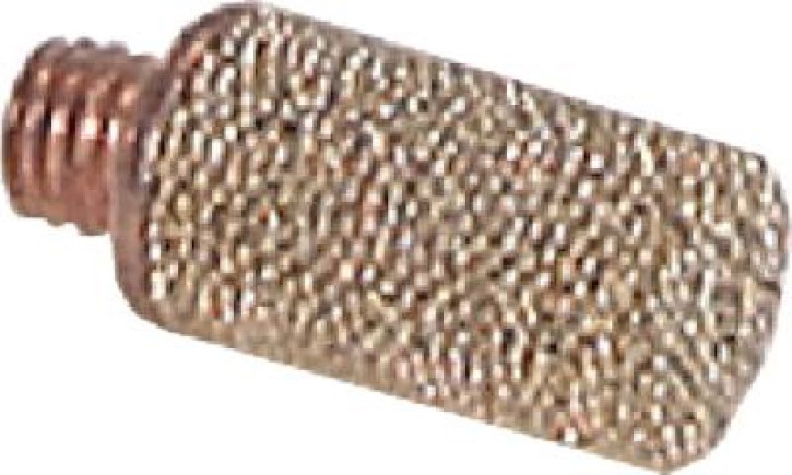 Schalldämpfer aus Sinterbronze mit gesintertem Gewinde