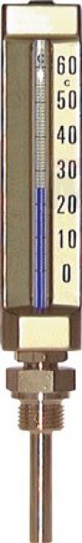 Maschinen-Glasthermometer - waagerecht