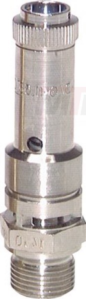 TÜV-Sicherheitsventil G 1/2" ( DN8), 9,80 bar, MS vernickelt