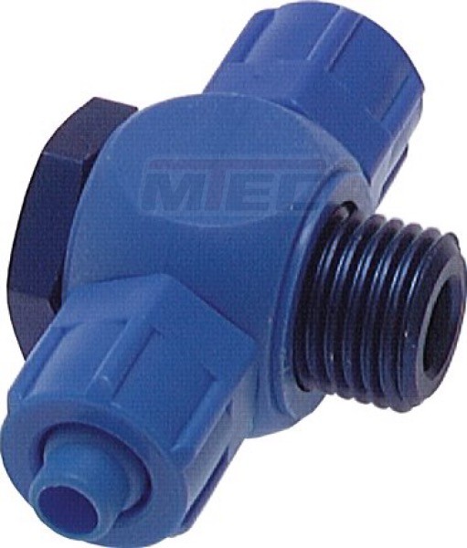 T-Verschraubung G 1/8"-6 x 4mm, Kunststoff, m. Hohlschr.