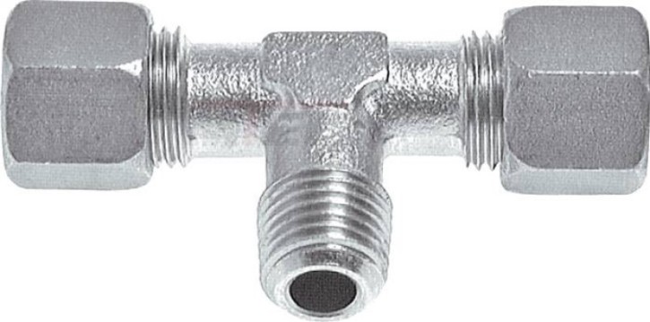 T-Schneidringverschraubung 6 LL-R 1/8", Stahl verzinkt