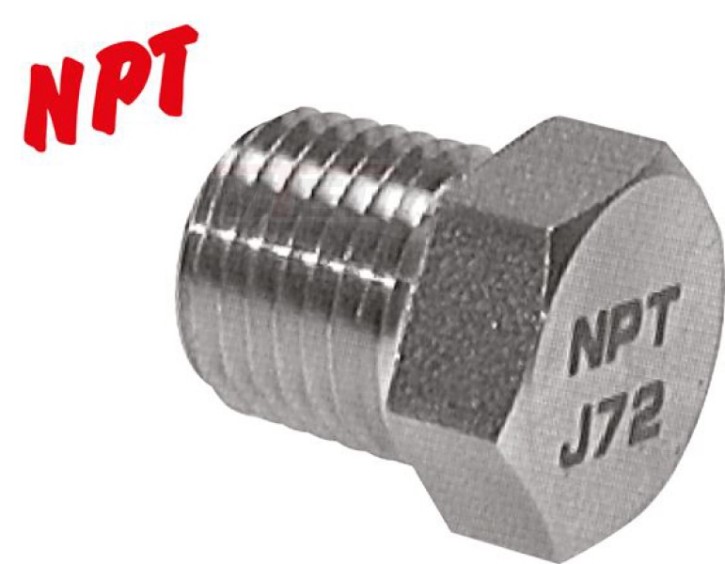 HD-Verschlussstopfen Außenskt. NPT 1/2", V4A