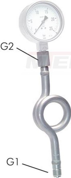Wassersackrohr Kreisform(1. 4571) G 1/4" (AG)-G 1/4" (AG)