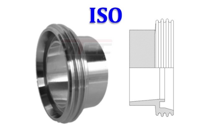 [ISO] Gewindestutzen 11851  DN 50 - 60,3 - 1.4301 V2A