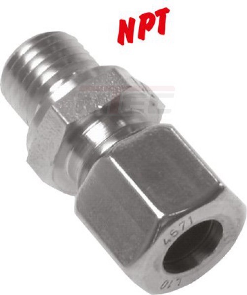 Gerade Schneidringverschr. 6 L-NPT 1/4", 1.4571