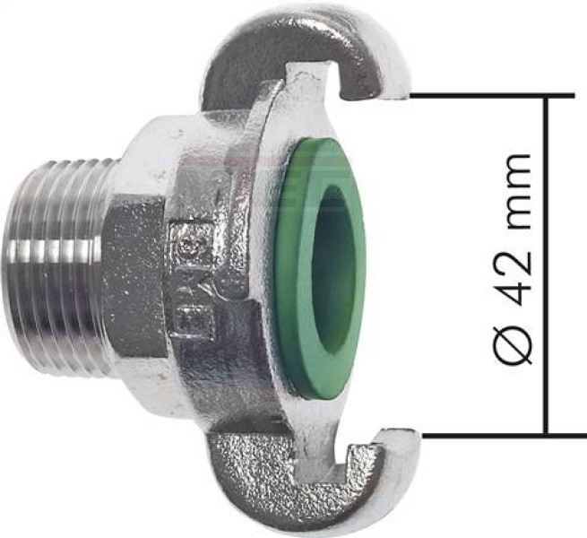 Kompressorkupplung 19 (3/4") mm Schlauch, drehbar, S-Bund