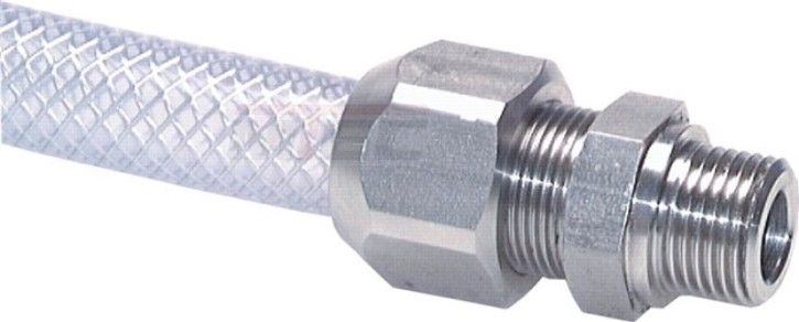 Gerade Verschraubung G 3/8"-9 x 15mm, 1.4571