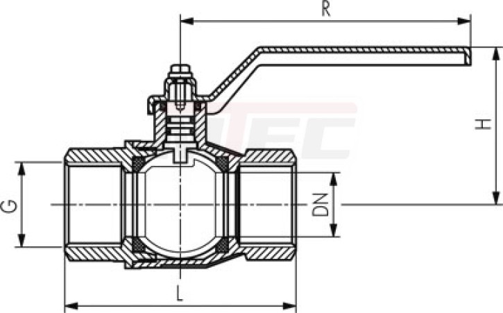 Messing-Kugelhahn, Rp 3/8", PN 64, silikonfrei gefertigt