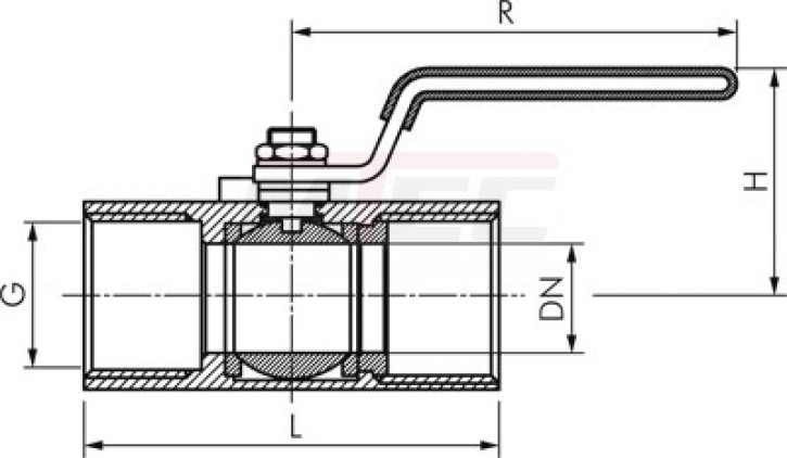 1-teiliger Edelstahl-Kugel- hahn, G 1 1/4", PN 63