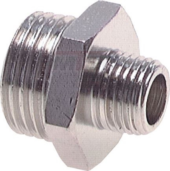 Doppelnippel G 2"-G 2", 16 bar MS vernickelt