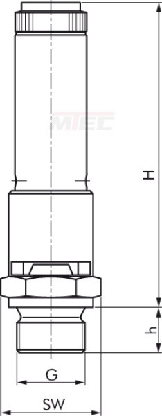 TÜV-Sicherheitsventil G 1/2" ( DN8), 1,00 bar, Messing