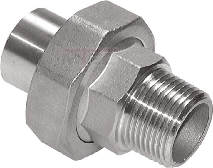 Anschweißverschraubung flach dicht. R 3/8"(AG)-17,2mm