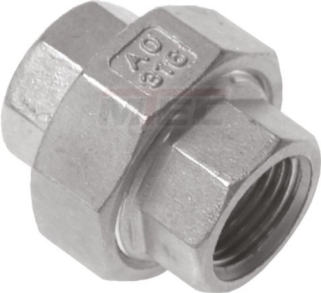 Verschraubung flach dichtend Rp 2 1/2" (IG),16 bar 1.4408