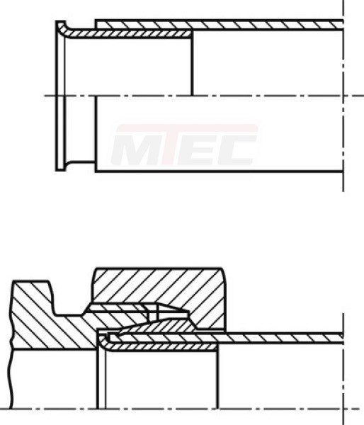 Verstärkungshülse für Rohr 10x7,0, Messing