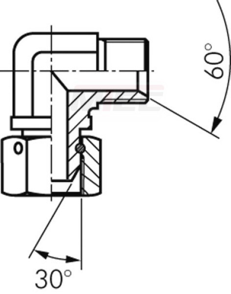 Hydraulik-Einschraub Winkel 90° BSP