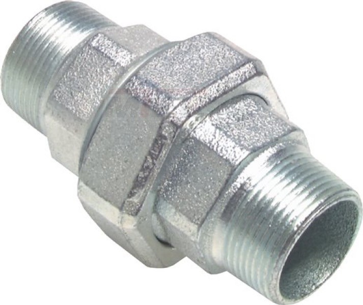 Doppelnippel trennbar R 1"-R 1", 25 bar Temperguss verzinkt