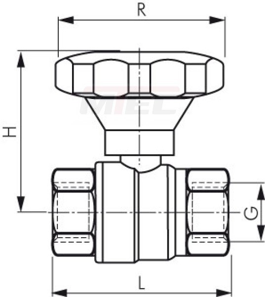 Sanftschluss-Kugelhahn Rp 3/4" , PN 40 , DVGW - MSV