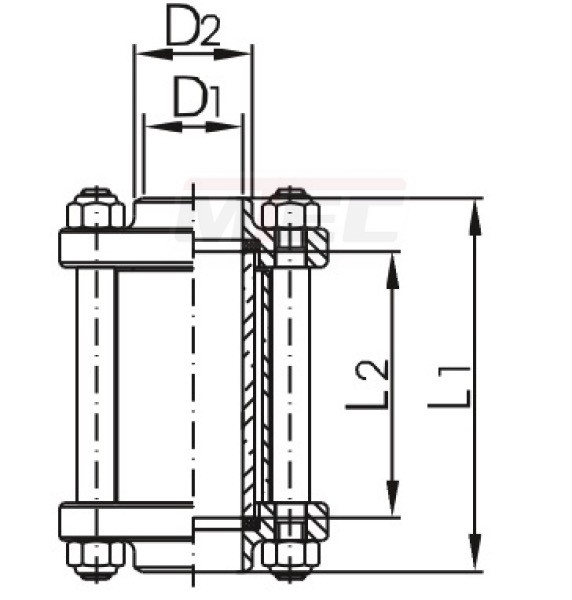 Schaulaterne S/S DN 80 V2A mit Schutzgitter