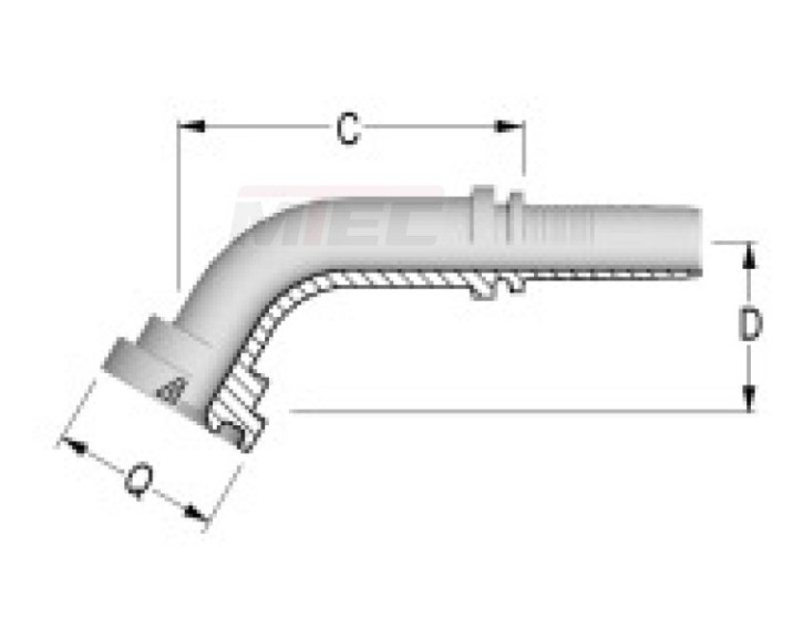 SAE 45° 3000 Flansch N61