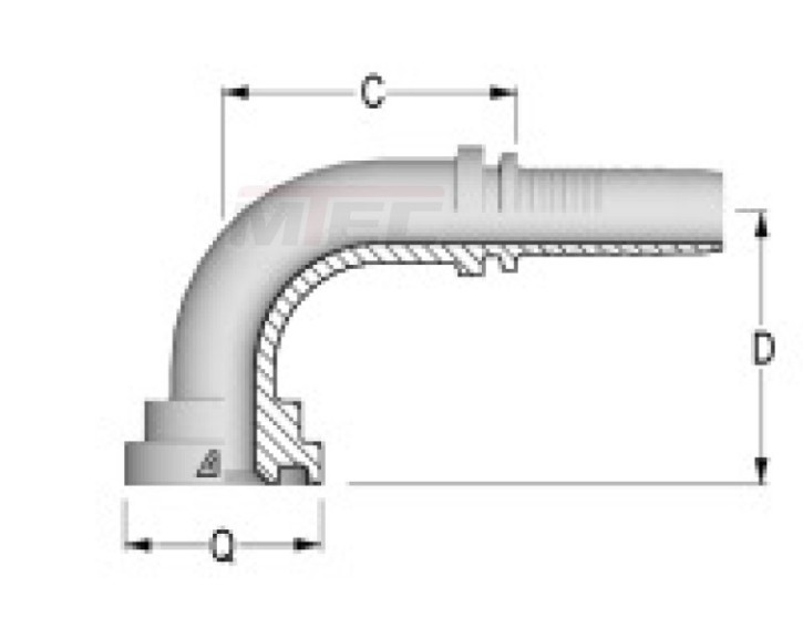 SAE 90° 3000 Flansch N61