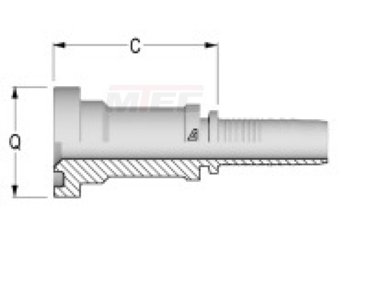 SAE 6000PSI Flansch N62, gerade