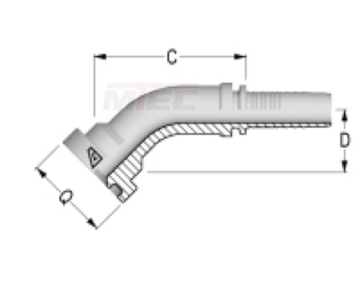 SAE 45° 6000 Flansch N62