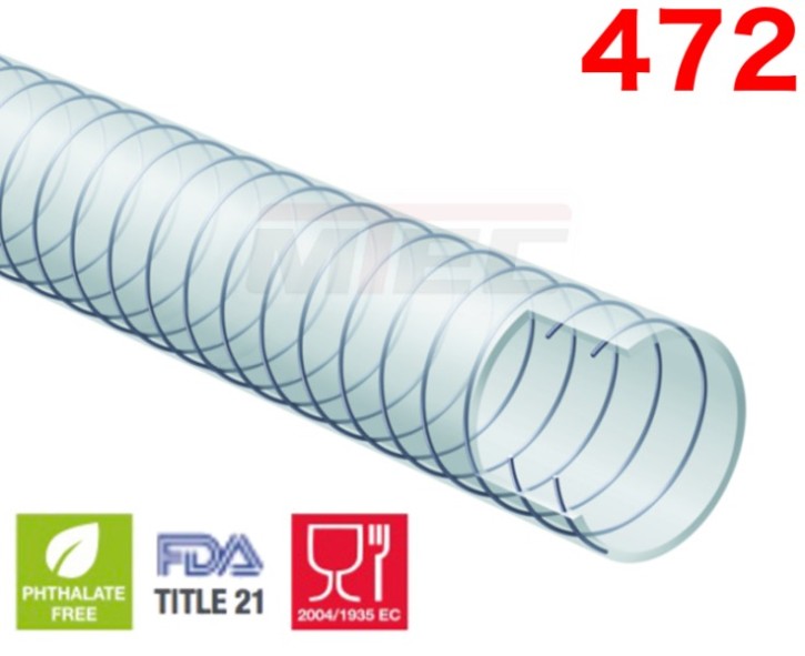 472 - PVC SD-Schlauch IDØ 63mm (FDA) Maischeschlauch