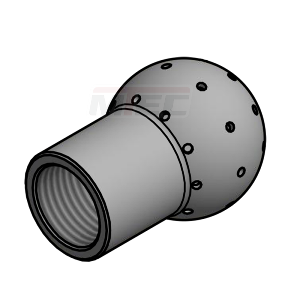  Sprühkugel 360° - Rohr 29x1,5 - Ø 48 mm - LO 2,0 mm 316