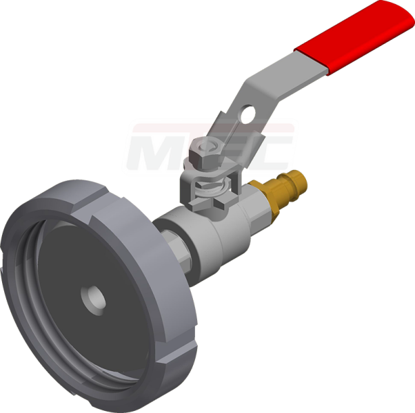 Milchgewinde-Druckluft-Adapter DN 100 mit Ventil