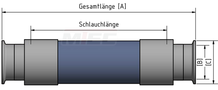 Komplett-Druckschlauch NBR mit TC-Clamp (FDA) 