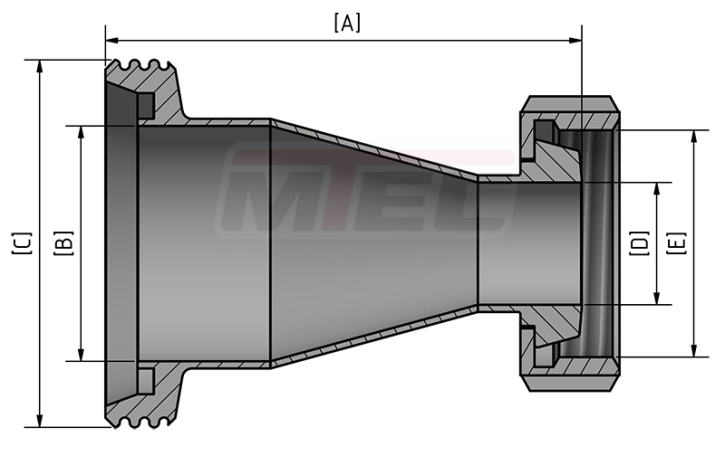 Reduzierung KM25/G65 1.4301 V2A